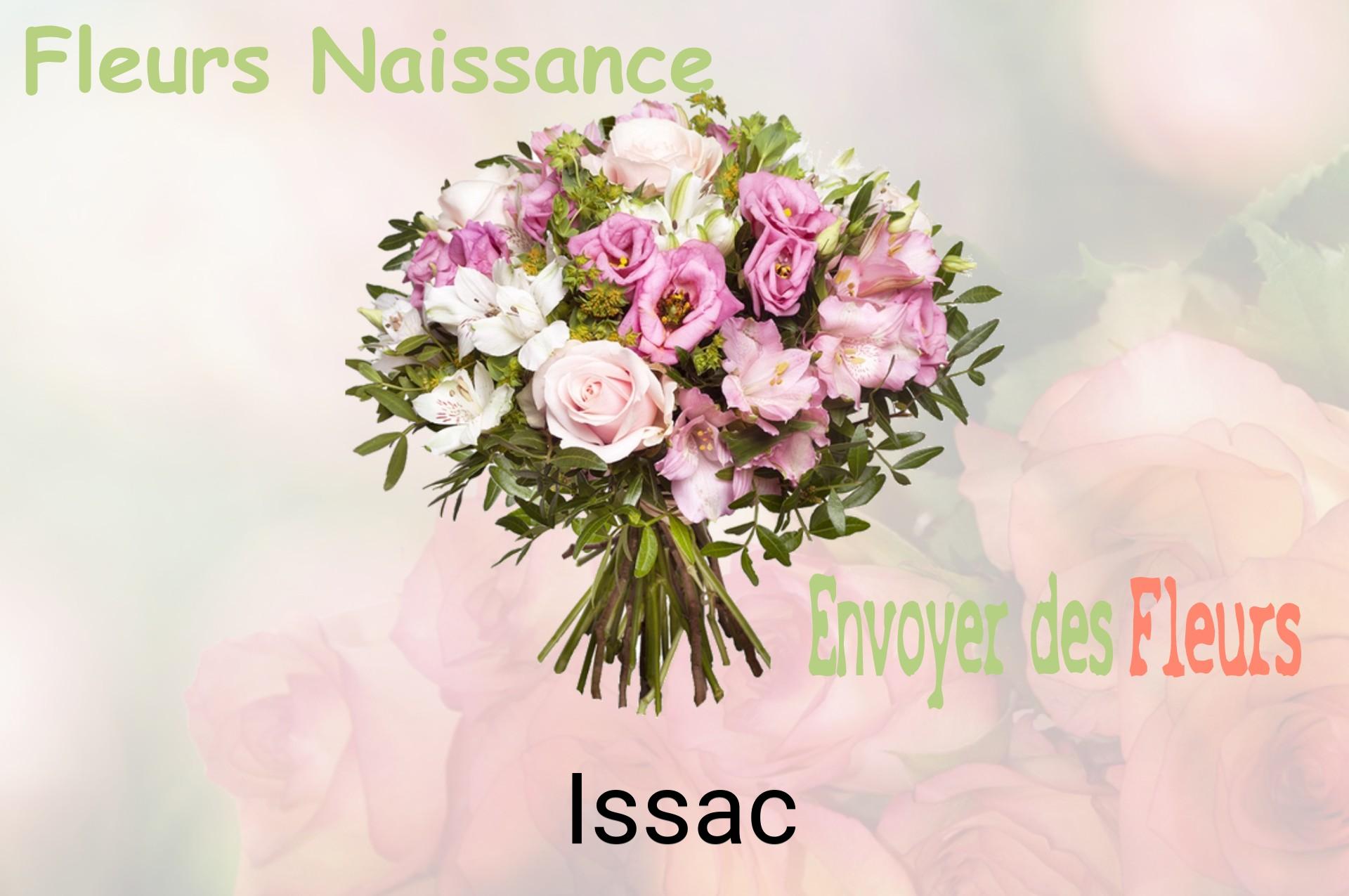 Bouquet de fleurs de naissance livré à Issac